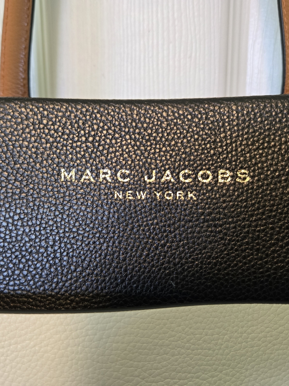 Marc Jacobs Black, Cream & Tan Leather Tote - Picture 2 of 11